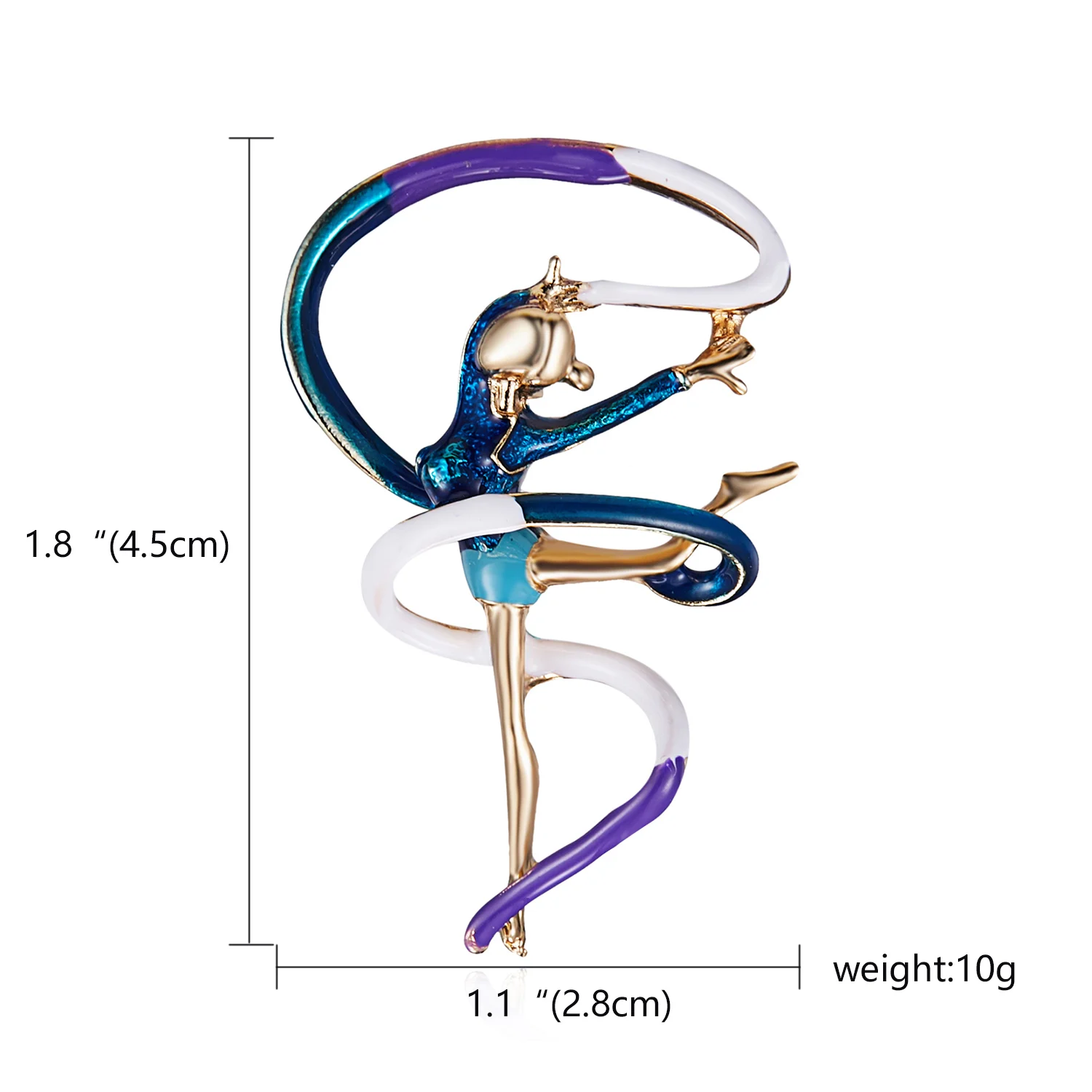 Rinhoo Sports Gymnastics Whirling Girls Ribbon Brooch Clothes Accessories Gold-color Enamel Brooches Lady Women Jewelry Pins
Rinhoo Sports Gymnastics Whirling Girls Ribbon Brooch Clothes Accessories Gold-color Enamel Brooches Lady Women Jewelry Pins