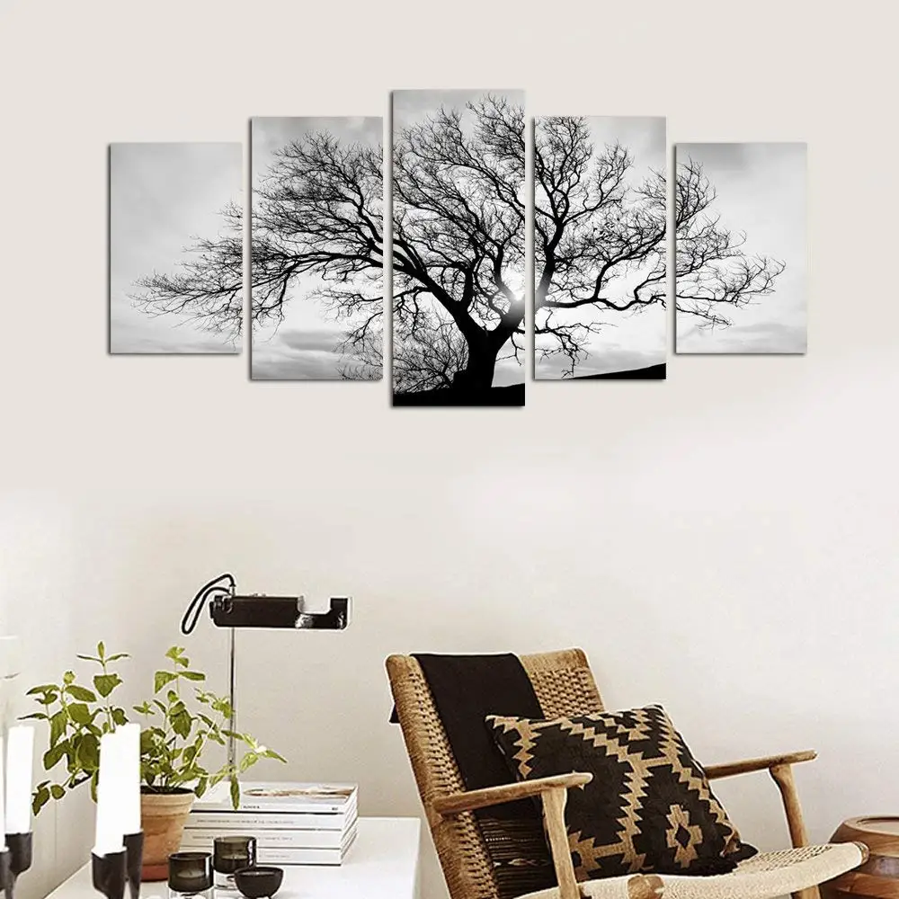 5 Panel Nordic Black And White Posters And Prints Forest Canvas Painting Wall Art Tree Pictures For Living Room Home Decoration
5 Panel Nordic Black And White Posters And Prints Forest Canvas Painting Wall Art Tree Pictures For Living Room Home Decoration