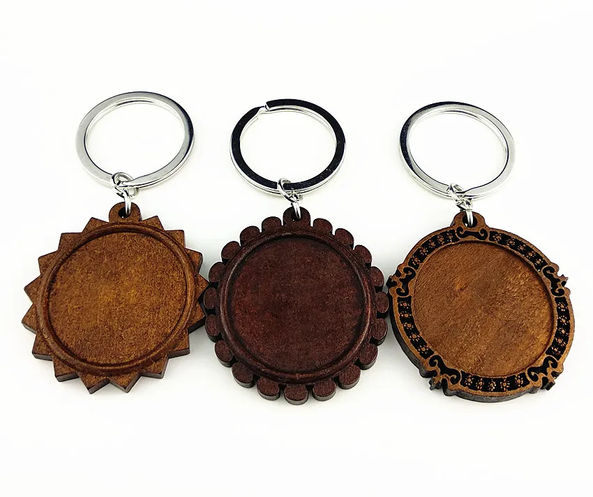 Jiangzimei 5pcs fit 30mm round cabochon dark brown wood keychain base settings blank wooden trays for keyring Keychain making
Jiangzimei 5pcs fit 30mm round cabochon dark brown wood keychain base settings blank wooden trays for keyring Keychain making