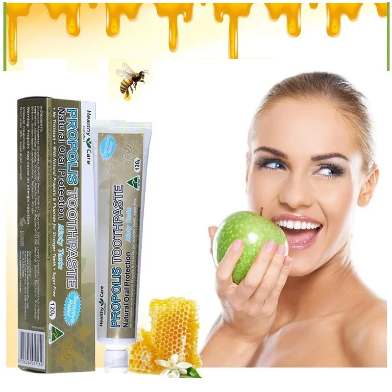 Australia Healthy Care Propolis Toothpaste Reduce Stains Fights Plaque Decay Protect Tooth Mouth Gums Against Ulcers Infections
Australia Healthy Care Propolis Toothpaste Reduce Stains Fights Plaque Decay Protect Tooth Mouth Gums Against Ulcers Infections