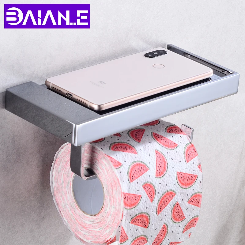Toilet Paper Holder with Shelf Creative Brass Bathroom Tissue Holder Wall Mounted Roll Paper Holder Rack with Phone Storage Rack
Toilet Paper Holder with Shelf Creative Brass Bathroom Tissue Holder Wall Mounted Roll Paper Holder Rack with Phone Storage Rack