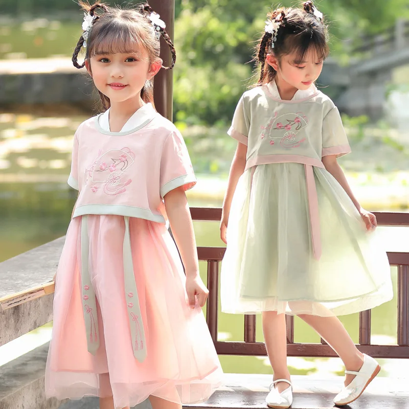 Chinese Ancient Clothes Girls Daily Hanfu Summer Tang Dynasty Suit 2pcs Pink Hanfu Folk Dress Hanfu Dance Costume Kids SL1011
Chinese Ancient Clothes Girls Daily Hanfu Summer Tang Dynasty Suit 2pcs Pink Hanfu Folk Dress Hanfu Dance Costume Kids SL1011