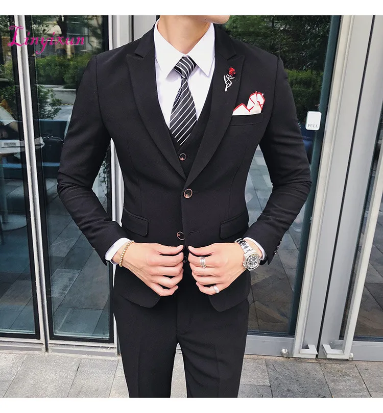 Linyixun 3PC High Quality Men Suit Korean Autumn Winter New Slim Fit Casual Dress Suits Mens Business Formal Wear Tuxedo Men's
Linyixun 3PC High Quality Men Suit Korean Autumn Winter New Slim Fit Casual Dress Suits Mens Business Formal Wear Tuxedo Men's