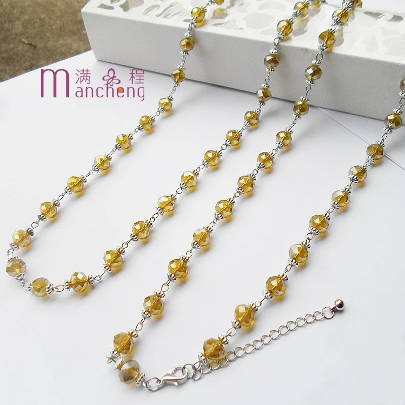 Free shipping Fashion Gold champagne crystal necklace Flowers plastic accessories Natural gold champagne crystal beads necklace
Free shipping Fashion Gold champagne crystal necklace Flowers plastic accessories Natural gold champagne crystal beads necklace