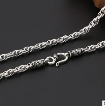 chain necklace personalized necklaces silver chain long necklace men 4mm 65cm