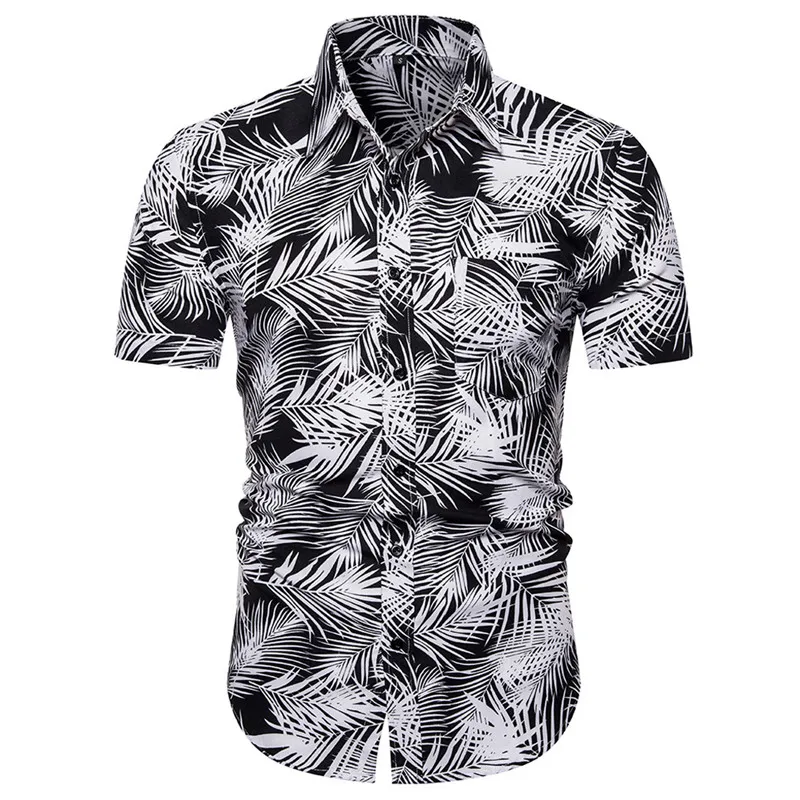 Фото Гавайская Мужская рубашка быстросохнущая летняя - купить