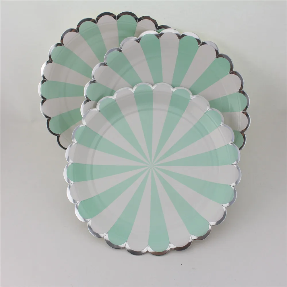 Mint Striped Disposable Party Paper Plates Paper Cups for Birthday Bridal Shower Children Party Decoration
Mint Striped Disposable Party Paper Plates Paper Cups for Birthday Bridal Shower Children Party Decoration