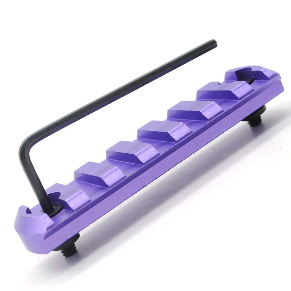 Purple Anodized 7 Slots Picatinny/ Weaver Rail Section/ Segment For Keymod Handguard Rail Mount System
Purple Anodized 7 Slots Picatinny/ Weaver Rail Section/ Segment For Keymod Handguard Rail Mount System