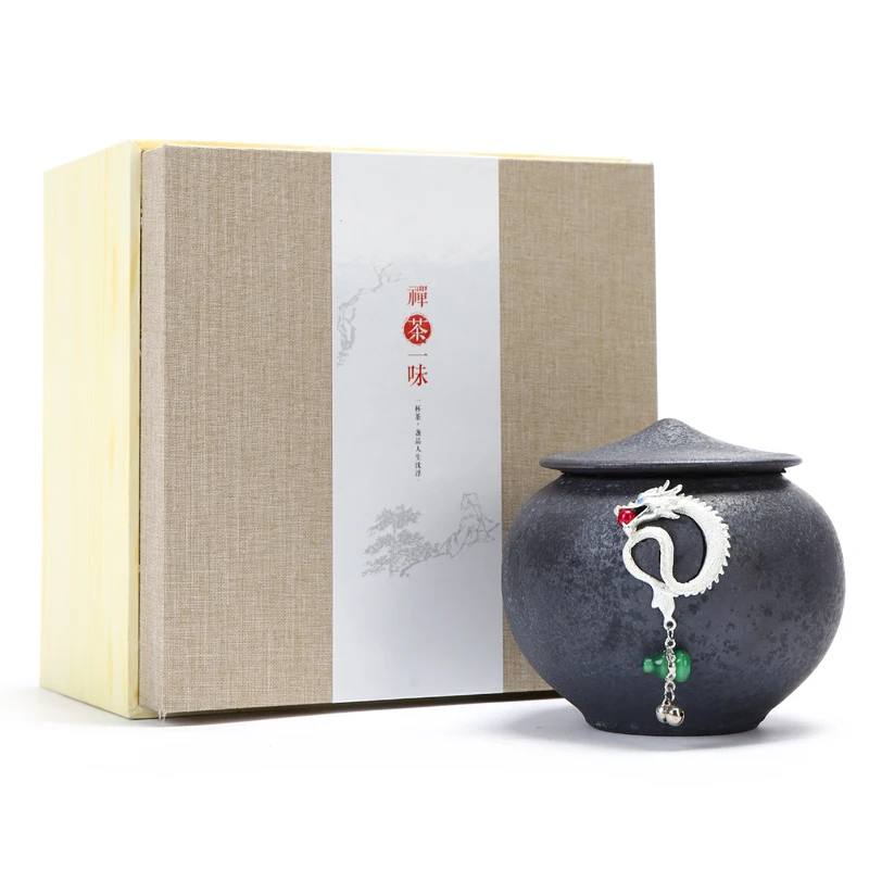 Vintage Dragon Pattern Coarse Pottery Tea Caddy Ceramics Tea Storage Jars Puer Sealed Box Accessories Spices Bottles Tea Caddies
Vintage Dragon Pattern Coarse Pottery Tea Caddy Ceramics Tea Storage Jars Puer Sealed Box Accessories Spices Bottles Tea Caddies