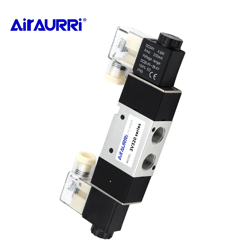 3V320 series G3 / 8 solenoid valve single and double coil DC AC double three-way pneumatic valve 12V 24V 36V 110V 220V 380V
3V320 series G3 / 8 solenoid valve single and double coil DC AC double three-way pneumatic valve 12V 24V 36V 110V 220V 380V
