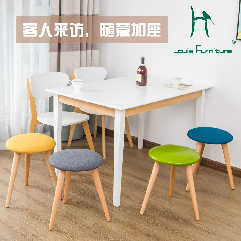 Louis Fashion Stools Ottomans Simple Modern Solid Wood Circular Fabric Leather Makeup Shoes for Household Use
Louis Fashion Stools Ottomans Simple Modern Solid Wood Circular Fabric Leather Makeup Shoes for Household Use