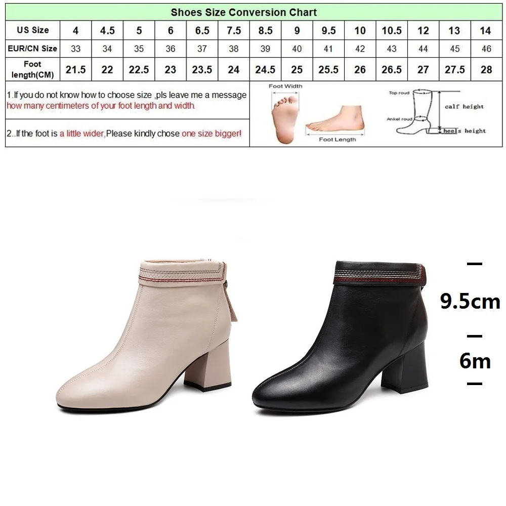 DRFARGO Shoes Women Genuine Leather Black Zipper Boots Square High Heel Shoes Fashion Dress Chaussure Spring Autumn Shoes E89563
DRFARGO Shoes Women Genuine Leather Black Zipper Boots Square High Heel Shoes Fashion Dress Chaussure Spring Autumn Shoes E89563
