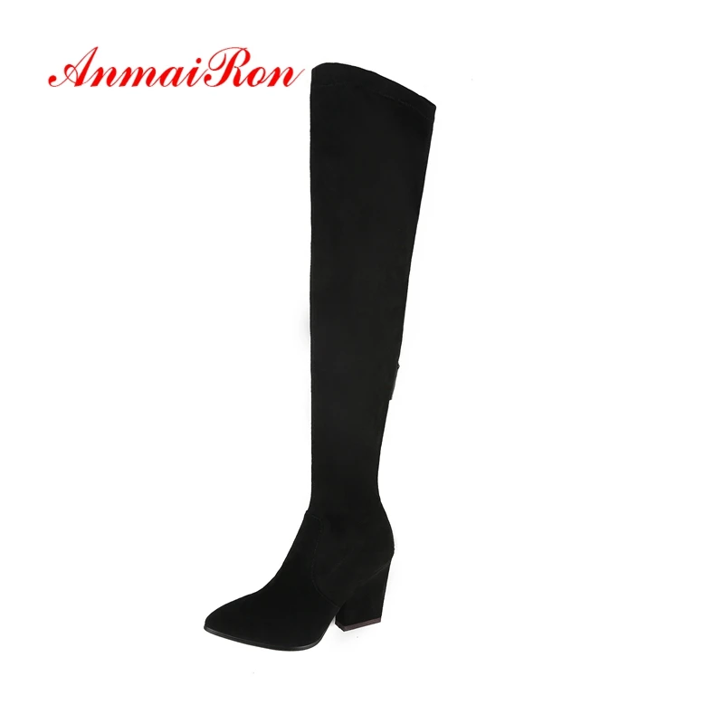ANMAIRON Woman Over The Knee High Boots Winter Boots Women Round Toe Fashion Boots Shoes Women Size 34-39 Thick Heels CR1714
ANMAIRON Woman Over The Knee High Boots Winter Boots Women Round Toe Fashion Boots Shoes Women Size 34-39 Thick Heels CR1714
