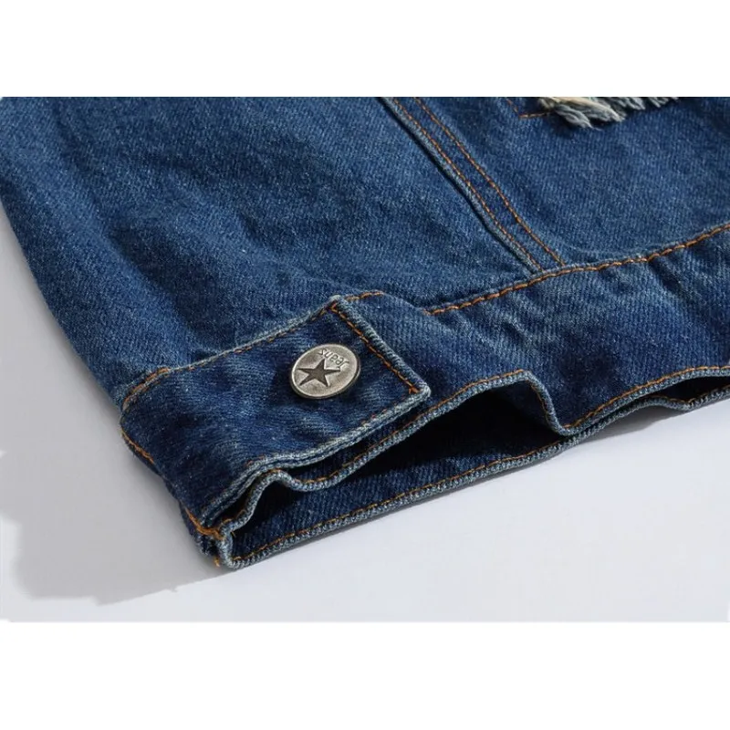 CooLMiFashion Men Denim Vest Cowboy Rock Jeans Waistcoat Slim Cotton Motorcycle Gang Embroidery Patch Denim Vest Male Blue Vests
CooLMiFashion Men Denim Vest Cowboy Rock Jeans Waistcoat Slim Cotton Motorcycle Gang Embroidery Patch Denim Vest Male Blue Vests