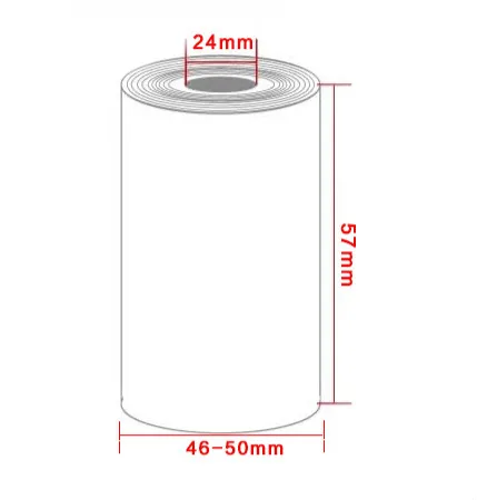 57X50mm supermarket thermal printing paper cash register paper POS 58mm (100 rolls)
57X50mm supermarket thermal printing paper cash register paper POS 58mm (100 rolls)
