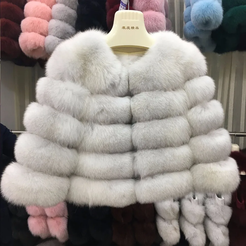 Оптовая продажа модное короткое меховое пальто с круглым вырезом полностью из