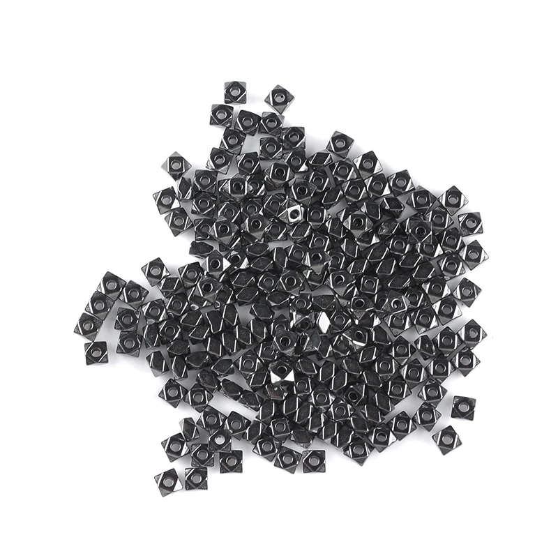 Натуральный камень черный гематит бусины 2*3 мм 206 шт свободные ромбовидные для Diy
