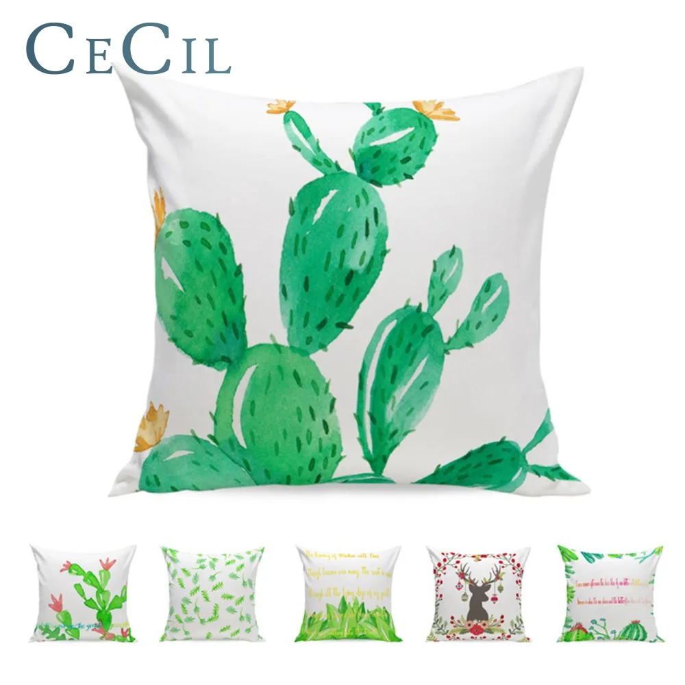 55*55cm Plants Cactus Pillow Cushion Cover Watercolor Cartoon Modern Minimalist Style Home Decoration Lumbar Pillowcase
55*55cm Plants Cactus Pillow Cushion Cover Watercolor Cartoon Modern Minimalist Style Home Decoration Lumbar Pillowcase