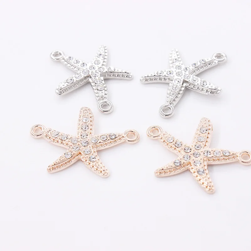 10pcs/lot 31*23mm KC Gold Silver Starfish Charms Fit Bracelet Connector with Rhinestone for DIY Necklace Bracelet Jewelry
10pcs/lot 31*23mm KC Gold Silver Starfish Charms Fit Bracelet Connector with Rhinestone for DIY Necklace Bracelet Jewelry