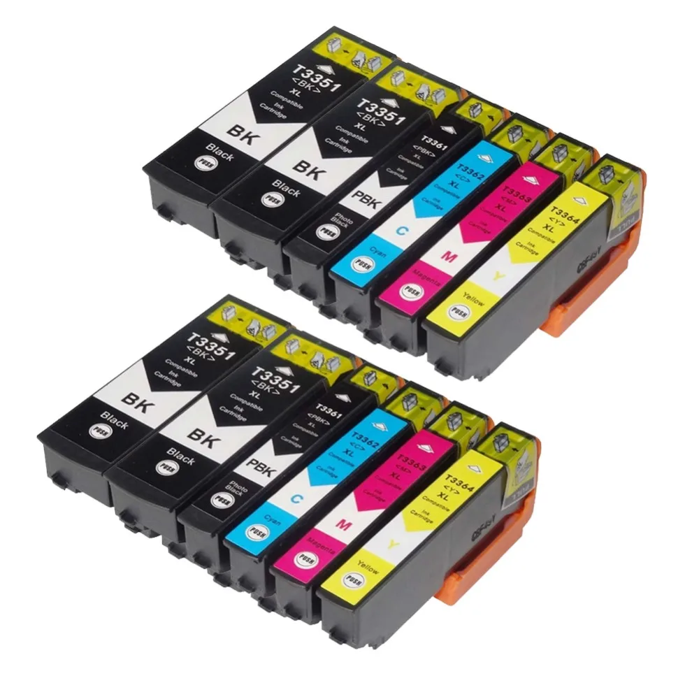 12PK T3351 T3361 T3362 T3363 T3364 Compatible ink cartridge for Epson XP-530 XP-630 XP-830 XP-635 XP-540 XP-640 XP-645 printer
12PK T3351 T3361 T3362 T3363 T3364 Compatible ink cartridge for Epson XP-530 XP-630 XP-830 XP-635 XP-540 XP-640 XP-645 printer
