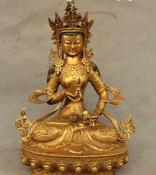 xd 002714 11" Tibet Bronze Gilt Buddhism Dragon Protect Vajra Vajradhara Buddha Statue
xd 002714 11" Tibet Bronze Gilt Buddhism Dragon Protect Vajra Vajradhara Buddha Statue