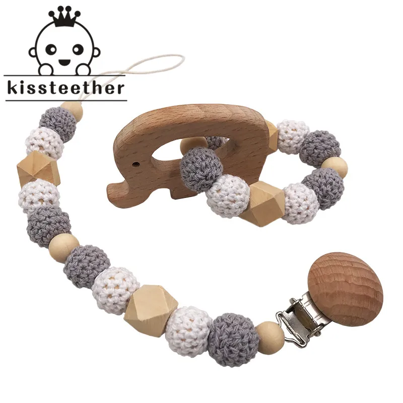 Baby Teething Toys Crochet Beads Elephant Teether with Pacifier Clip Holder for Babies Boys Girls Infant Bracelet Shower Gift
Baby Teething Toys Crochet Beads Elephant Teether with Pacifier Clip Holder for Babies Boys Girls Infant Bracelet Shower Gift