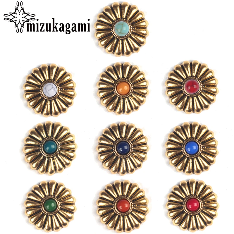 20mm 4pcs/lot Zinc Alloy Metal Golden CONCHO Small Daisy Flowers Charms For DIY Jewelry Accessories Findings
20mm 4pcs/lot Zinc Alloy Metal Golden CONCHO Small Daisy Flowers Charms For DIY Jewelry Accessories Findings