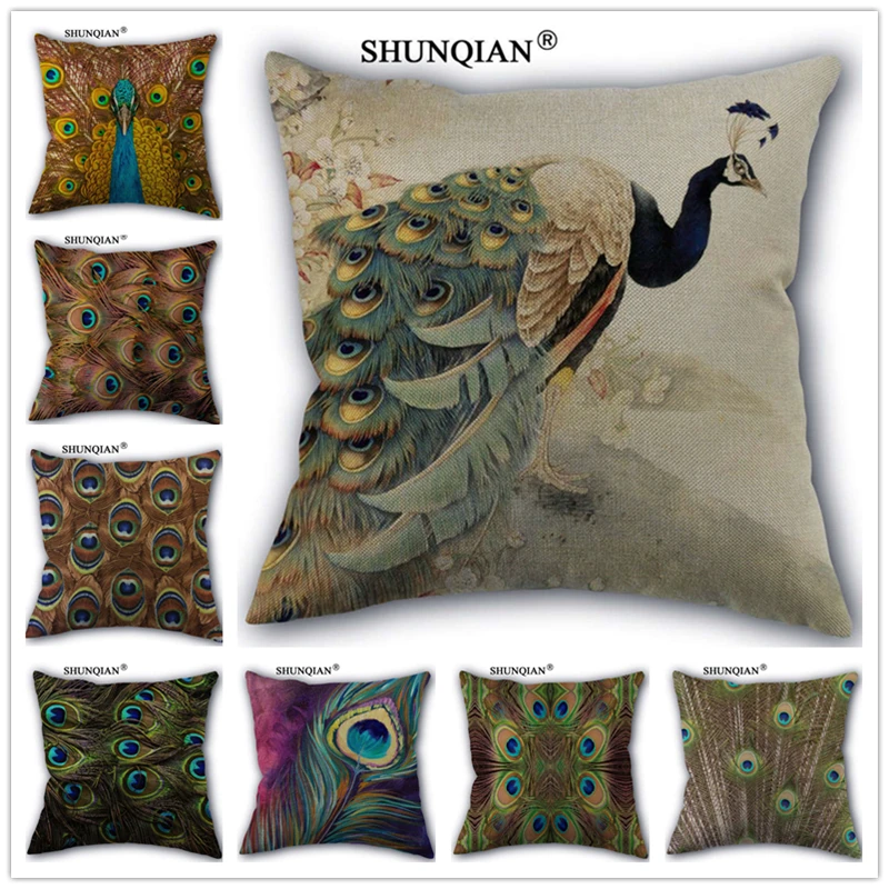 Y418 Peacock feather Pillowcase Pillow Cover Cotton Linen Home Decorative Pillow Case Custom Pillowcase 45x45cm One Side
Y418 Peacock feather Pillowcase Pillow Cover Cotton Linen Home Decorative Pillow Case Custom Pillowcase 45x45cm One Side