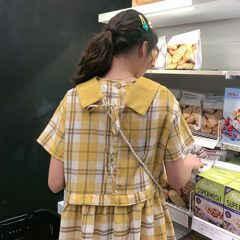 casual loose plaid turn-down collar Korean long dress vestidos verano 2021 fashion brand Women's Clothing summer style dresses
casual loose plaid turn-down collar Korean long dress vestidos verano 2021 fashion brand Women's Clothing summer style dresses