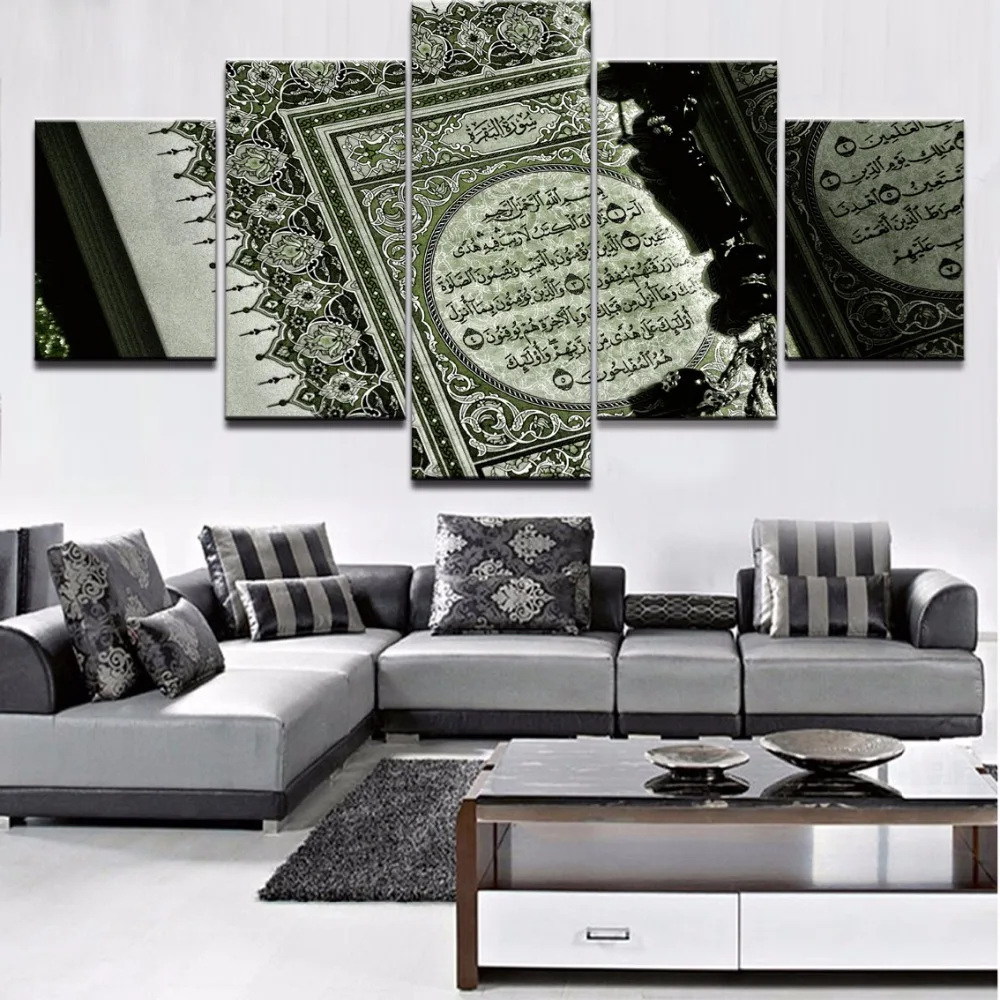 Hot Sell Canvas Pictures Wall Art Framework 5 Pieces Islamic Scriptures Paintings Artwork HD Prints Poster Living Room Decor
Hot Sell Canvas Pictures Wall Art Framework 5 Pieces Islamic Scriptures Paintings Artwork HD Prints Poster Living Room Decor