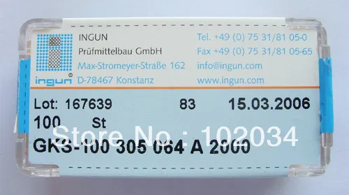 100 шт./лот 100% оригинальный INGUN GKS-100-305-064 305 064 A 2000 пружинный тестовый зонд Pogo Pin, сделано в германии
100 шт./лот 100% оригинальный INGUN GKS-100-305-064 305 064 A 2000 пружинный тестовый зонд Pogo Pin, сделано в германии