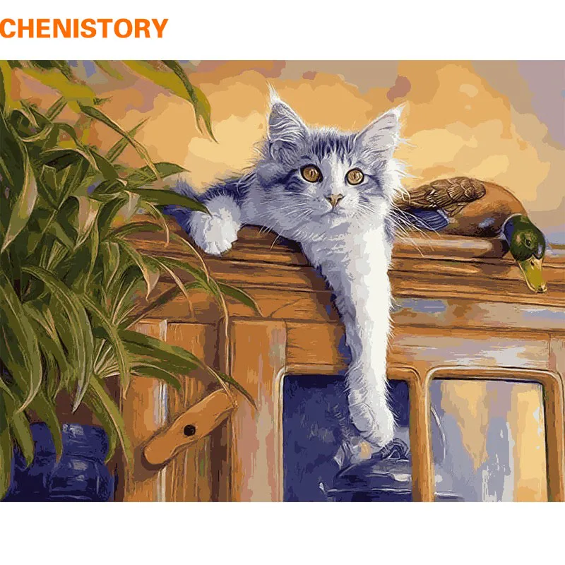 CHENISTORY Cat Diy Digital Oil Painting By Numbers Wall Art Picture Animals Hand Painted On Canvas For Home Decor 40x50 Artwork
CHENISTORY Cat Diy Digital Oil Painting By Numbers Wall Art Picture Animals Hand Painted On Canvas For Home Decor 40x50 Artwork