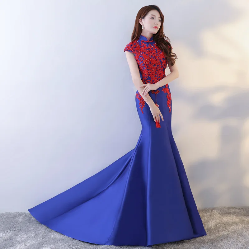 New 2019 Party Cheongsam Oriental Women Maxi Dress Fashion Chinese Style Elegant Long Qipao Luxury Trailing Robe Vestido S-XXL
New 2019 Party Cheongsam Oriental Women Maxi Dress Fashion Chinese Style Elegant Long Qipao Luxury Trailing Robe Vestido S-XXL