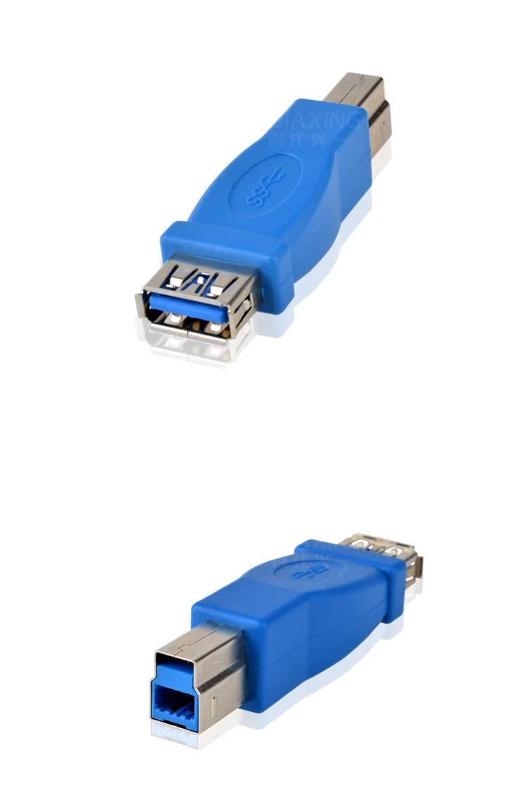 5Gbps supper speed USB 3.0 A type female to B Male socket adapter extender coupler Blue color 2pcies/lot
5Gbps supper speed USB 3.0 A type female to B Male socket adapter extender coupler Blue color 2pcies/lot
