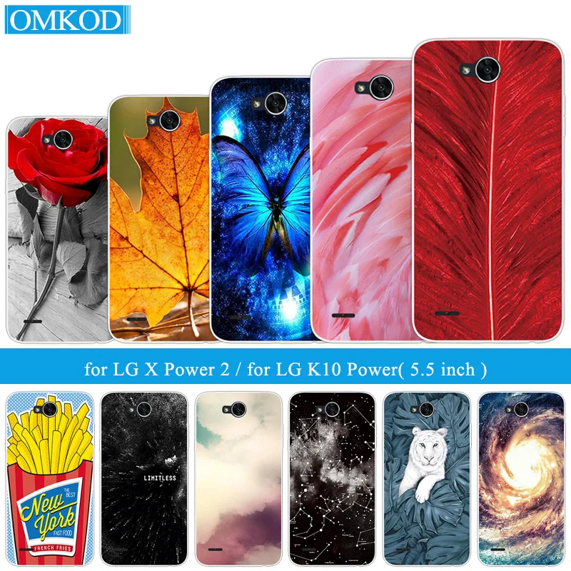 Чехол для LG X Power 2/K10 Plumage 5 дюймов 2 задняя крышка Мягкий ТПУ защитный чехол|case 5.5|case