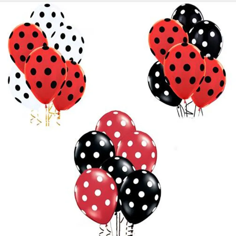 50pcs /lots Ladybug Black Red Spot Polka dot latex balloons globos party Birthday presents balloons wedding Decorations
50pcs /lots Ladybug Black Red Spot Polka dot latex balloons globos party Birthday presents balloons wedding Decorations