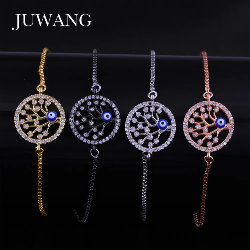 JUWANG 2019 New Tree Of Life Evil Eye Bracelets for Woman Girl Cubic Zirconia Crystal Adjustable Chain Charm Fashion Jewelry
JUWANG 2019 New Tree Of Life Evil Eye Bracelets for Woman Girl Cubic Zirconia Crystal Adjustable Chain Charm Fashion Jewelry