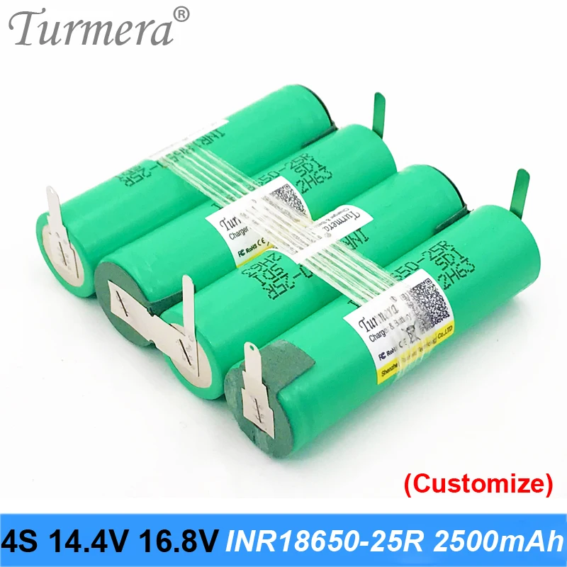 4s 18650 pack 2500mah battery 25R 18650 20a battery 16.8v 14.4v soldering battery for screwdriver tools battery customized JAN1
4s 18650 pack 2500mah battery 25R 18650 20a battery 16.8v 14.4v soldering battery for screwdriver tools battery customized JAN1