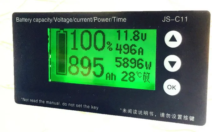 DC Voltmeter 8-65v Ampere Meter Coulombmeter 10-100v 0-500A Battery Capacity Indicator POWER METER Battery Level Meter
DC Voltmeter 8-65v Ampere Meter Coulombmeter 10-100v 0-500A Battery Capacity Indicator POWER METER Battery Level Meter
