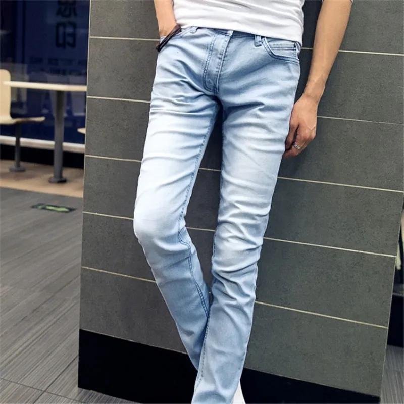 Spring and Summer Male High Quality Men's Washed Denim Jeans Men's Clothing Long Casual Pants Male Solid Blue Fashion Trousers
Spring and Summer Male High Quality Men's Washed Denim Jeans Men's Clothing Long Casual Pants Male Solid Blue Fashion Trousers