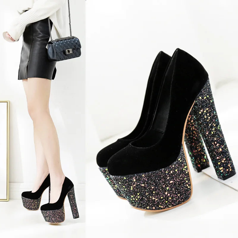 New Nightclub Waterproof Platform 18CM Super High Heel Single Shoes Catwalk Night Show Stiletto Shoes.
New Nightclub Waterproof Platform 18CM Super High Heel Single Shoes Catwalk Night Show Stiletto Shoes.