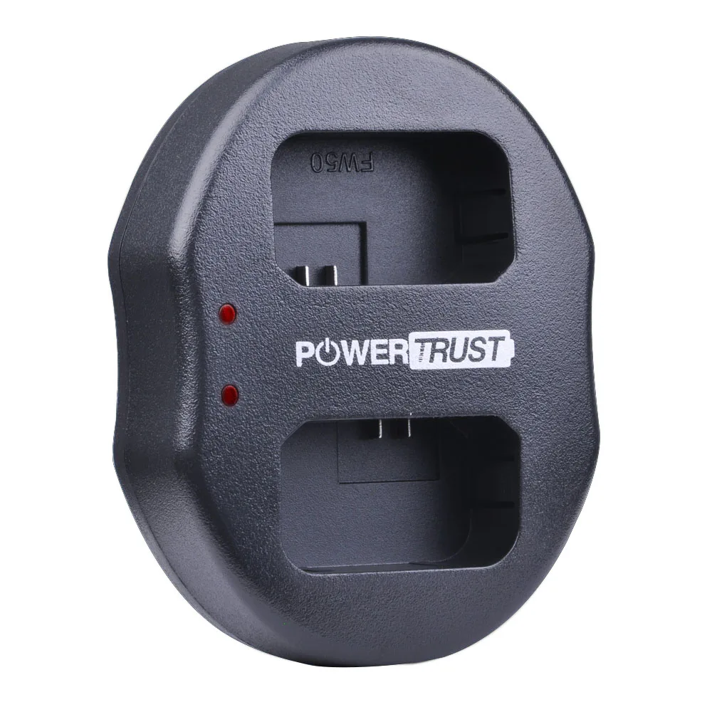 

PowerTrust NP-FW50 NP FW50 NPFW50 FW50 Dual USB Charger for Sony Alpha a3000 a6000 A6500 A6300 Cyber-shot DSC-RX10