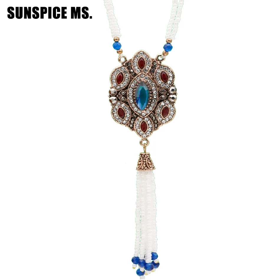 Длинное ожерелье с кисточками Elegent Arabesque для свадьбы женщин в этническом стиле
