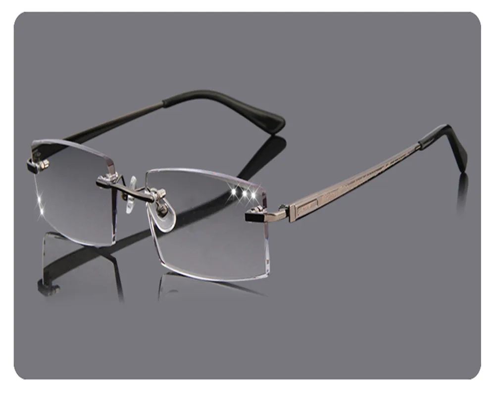 EYELOOK Diamond Trimming Business Luxury Men Rimless Gold Anti-fatigue Eyeglass Presbyopia Optical Eyewear Frame JC150
EYELOOK Diamond Trimming Business Luxury Men Rimless Gold Anti-fatigue Eyeglass Presbyopia Optical Eyewear Frame JC150