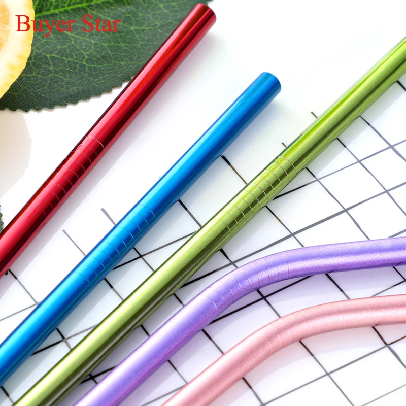 New Stainless Steel Colorful Drinking Straw With Silicone Tips And Cleaner Brush Bar Accessories
New Stainless Steel Colorful Drinking Straw With Silicone Tips And Cleaner Brush Bar Accessories