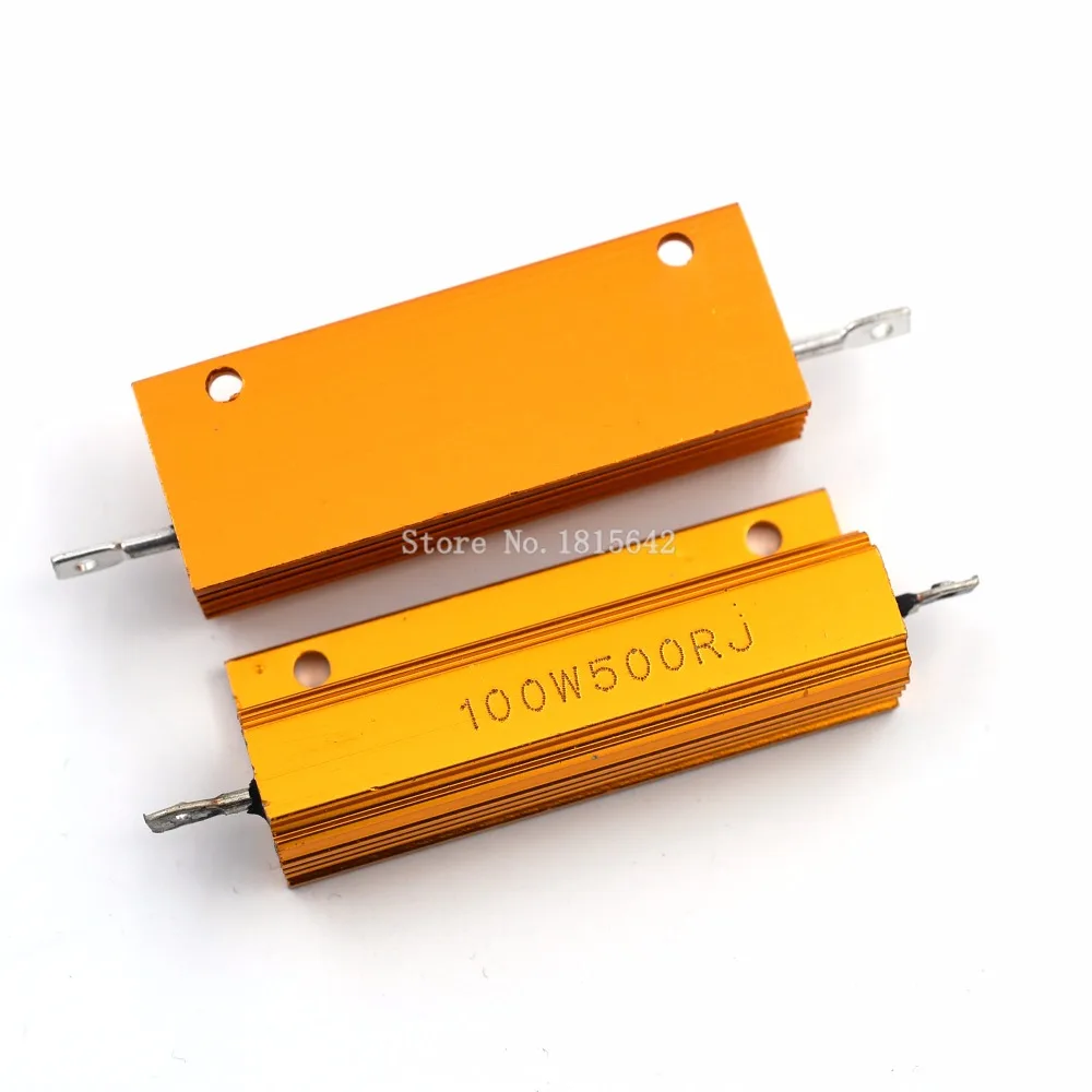 RX24 100W 500R 500RJ Metal Shell Aluminium Gold Resistor High Power Resistance Golden Heat Sink Resistor 100 Watt 500 ohm
RX24 100W 500R 500RJ Metal Shell Aluminium Gold Resistor High Power Resistance Golden Heat Sink Resistor 100 Watt 500 ohm