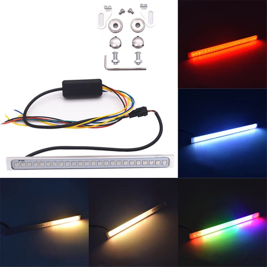 24LED цветные огни номерного знака ходовые стоп сигналы световой сигнал поворота