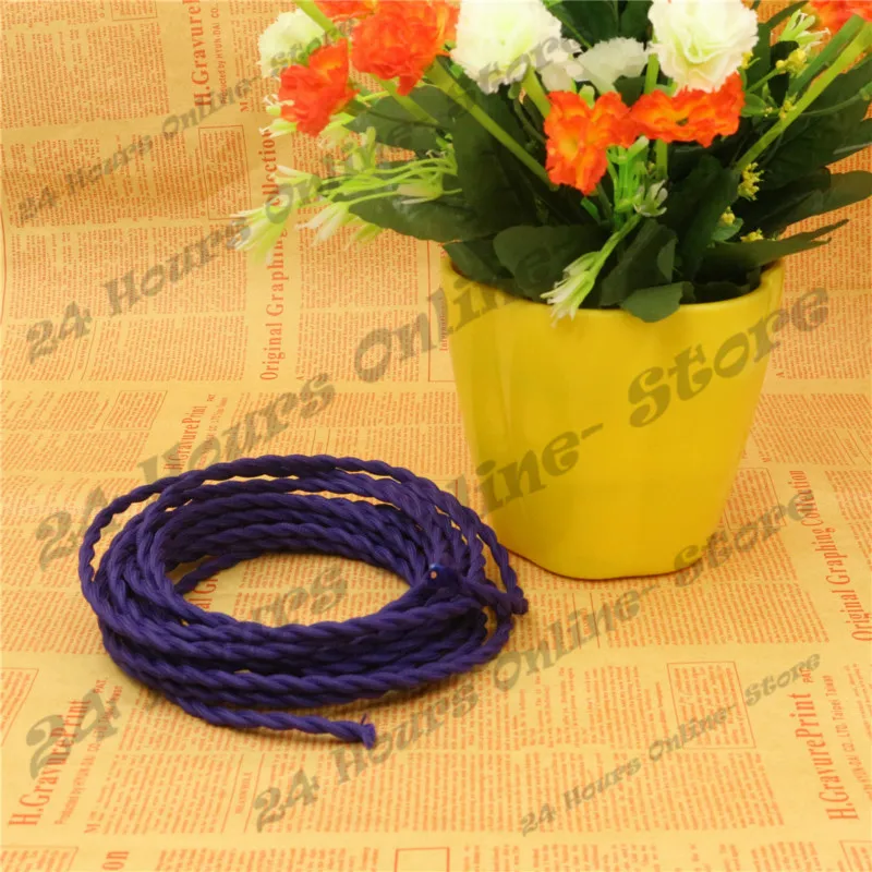 Purple Color -5m/lot 2x0.75 Vintage rope Wire Twisted Cable Retro Braided Electrical Wire Fabric Wire DIY Pendant Lamp Wire Lamp
Purple Color -5m/lot 2x0.75 Vintage rope Wire Twisted Cable Retro Braided Electrical Wire Fabric Wire DIY Pendant Lamp Wire Lamp
