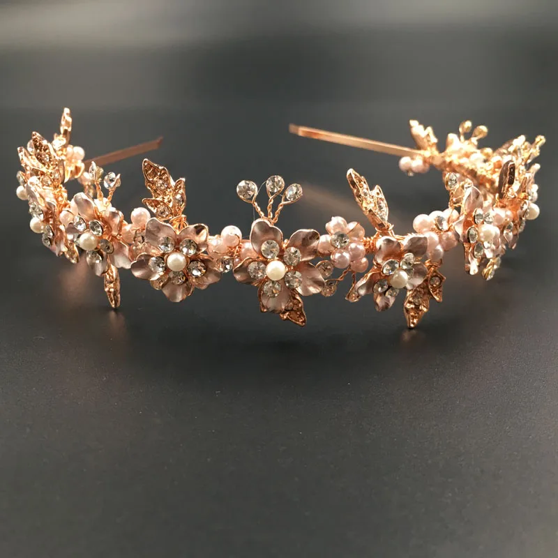 SLBRIDAL Vintage Rhinestones Crystal Pearls Flower Leaf Wedding Tiara Headand Bridal Hair Accessories Princess Crown Bridesmaids
SLBRIDAL Vintage Rhinestones Crystal Pearls Flower Leaf Wedding Tiara Headand Bridal Hair Accessories Princess Crown Bridesmaids