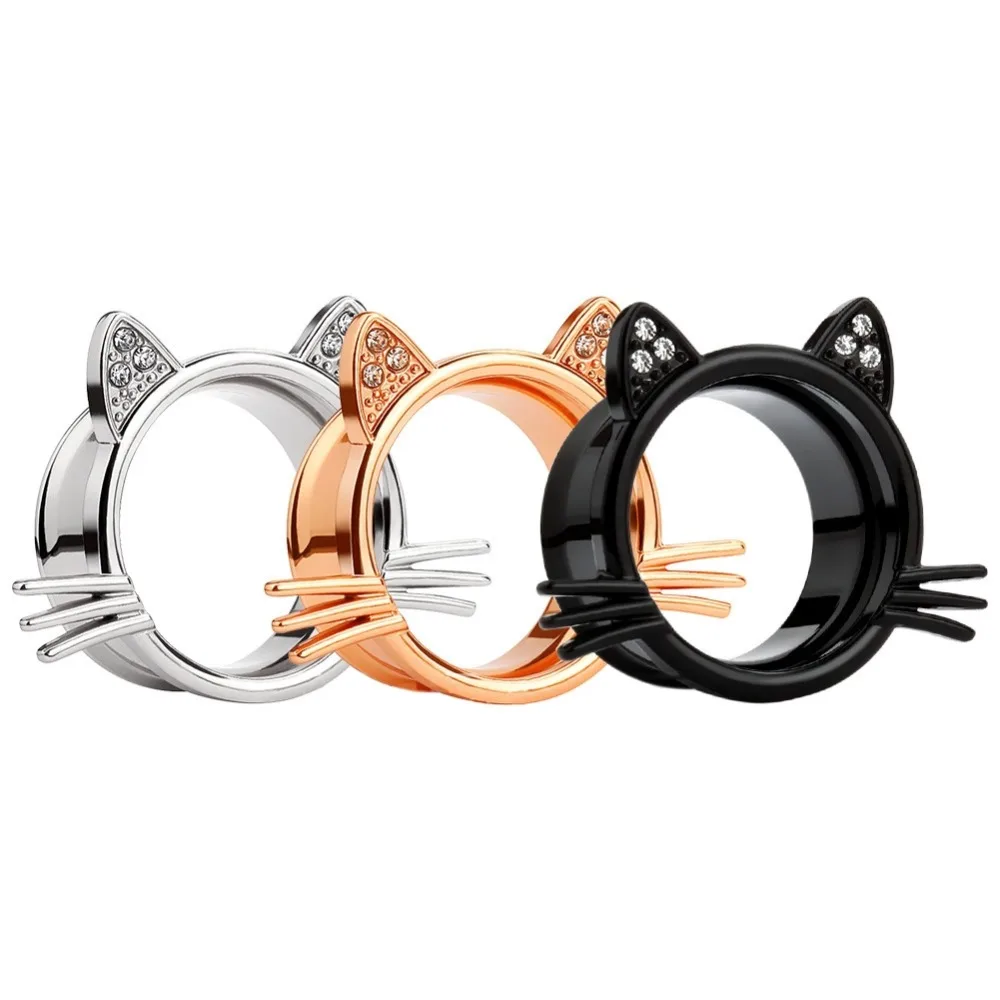 1Pc Cat Shape Screw Gauges Ear Plugs Flesh Tunnels Stainless Steel Stretchers Expander Piercings Earrings Jewelry 6mm-25mm
1Pc Cat Shape Screw Gauges Ear Plugs Flesh Tunnels Stainless Steel Stretchers Expander Piercings Earrings Jewelry 6mm-25mm